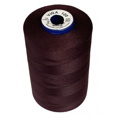 Universal Polyester Sewing Thread VIGA 120 5000 m color 0627 - dark brown