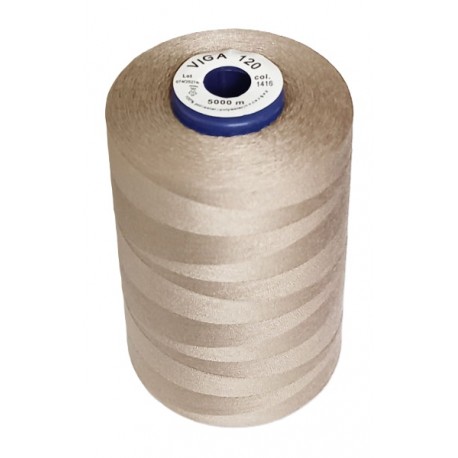 Universal Polyester Sewing Thread VIGA 120 5000 m color 1416 - beige