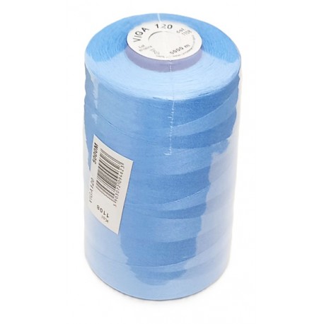 Universal Polyester Sewing Thread VIGA 120 5000 m color 1108 - light blue
