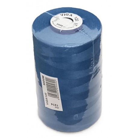 Universal Polyester Sewing Thread VIGA 120 5000 m color 1214 - blue