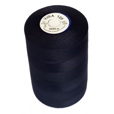 Universal Polyester Sewing Thread VIGA 120 5000 m color 1229 - black blue