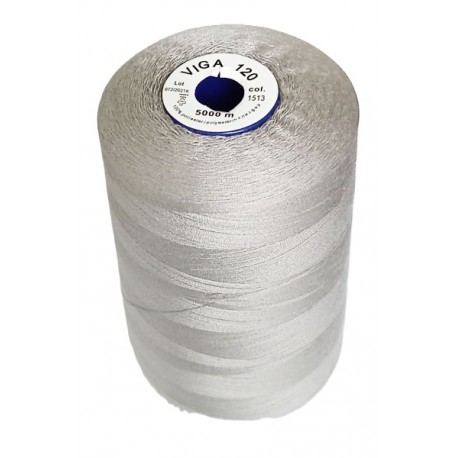 Universal Polyester Sewing Thread VIGA 120 5000 m color 1513 - light grey