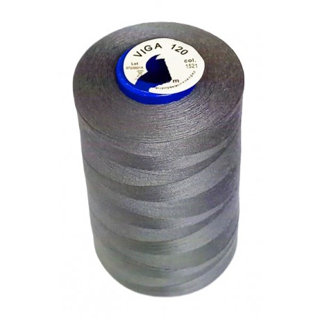 Universal Polyester Sewing Thread VIGA 120 5000 m color 1521 - dark grey
