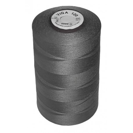 Universal Polyester Sewing Thread VIGA 120 5000 m color 1617 - dark grey
