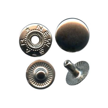 Spaudės "ALFA" 12.5mm nikelis/60 vnt.