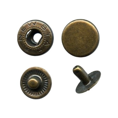 Spaudės "ALFA" 12.5mm žalvaris/60 vnt.