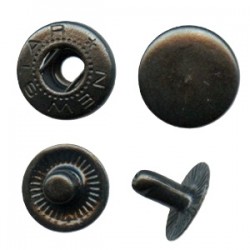 Spaudės "ALFA" 12.5mm juodos/60vnt.