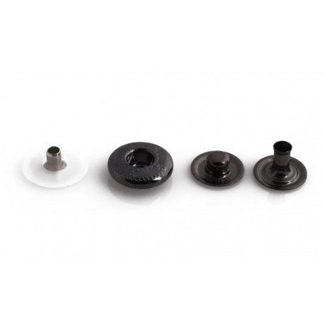 Snap Fasteners "ALFA 12.5" covered, stainless, nickel free, graphite color/50 pcs.