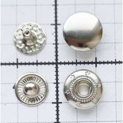Snap Fasteners "ALFA"10 mm stainless, nickel/60 pcs.