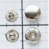 Spaudės "ALFA"10 mm nerūdijančios, nikelis/60 vnt.