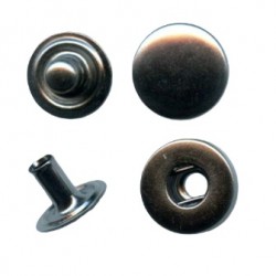 Spaudės "ALFA"10 mm nerūdijančios, juodas nikelis/60 vnt.