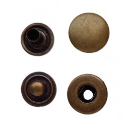 Snap Fasteners "ALFA"10.5 mm stainless, old brass/60 pcs.