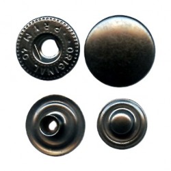 20135 Snap Fasteners "ALFA 14" stainless gun metal/50 pcs.