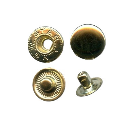 Snap Fasteners "ALFA 15" gold/60 pcs.