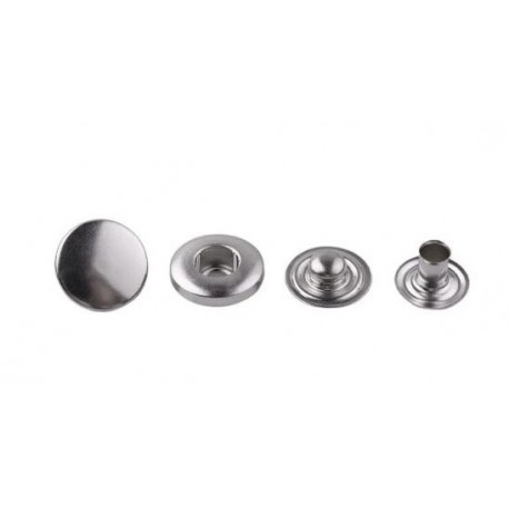 Snap Fasteners "ALFA 15" stainless nickel/60 pcs.