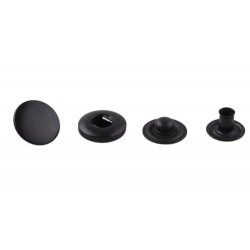 Snap Fasteners "ALFA 15" stainless black/60 pcs.