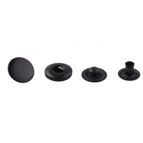 Snap Fasteners "ALFA 15" stainless black/60 pcs.