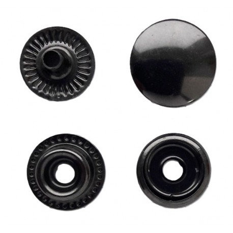 Snap Fasteners "STANDARD 12.5"/black nickel/steel/60 pcs.