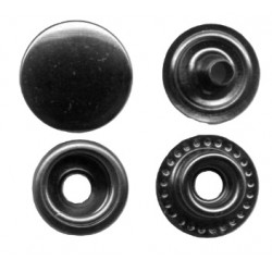 Snap Fasteners "STANDARD 12.5" stainless black nickel/50 pcs.