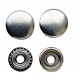 Snap Fasteners "STANDARD 15", double-sided, rustproof, nickel free, silver/20 pcs.