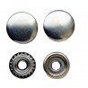 Snap Fasteners "STANDARD 15", double-sided, rustproof, nickel free, silver/20 pcs.