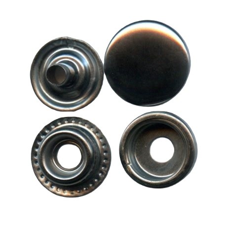 Snap Fasteners "STANDARD 15" black nickel/60 pcs.