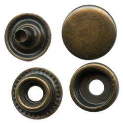 20625 Snap Fasteners "STANDARD 15"/stainless/old brass/60 pcs.