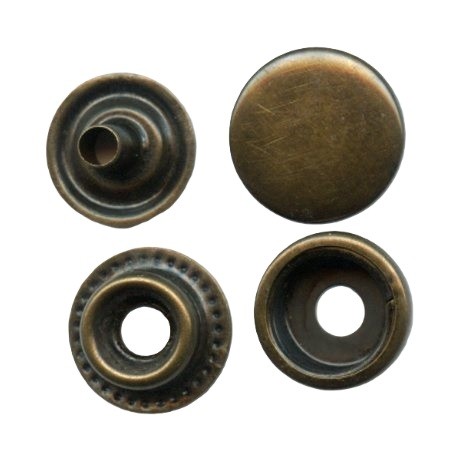 20625 Snap Fasteners "STANDARD 15"/stainless/old brass/60 pcs.