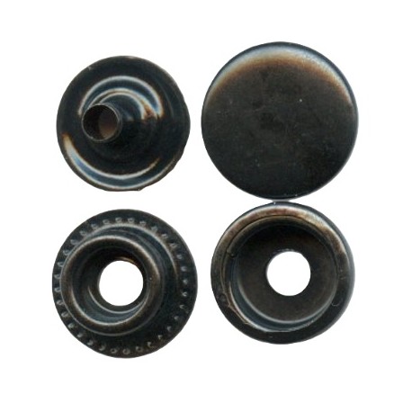 Snap Fasteners "STANDARD 15" stainless black/60 pcs.