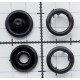 Open Ring Snap Fasteners 9.5mm, stainless, nickel free, black/60pcs.