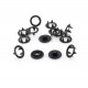 Open Ring Snap Fasteners 9.5mm, stainless, nickel free, black/60pcs.