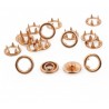 Open Ring Snap Fasteners 9.5mm, stainless, nickel free, brass/60pcs.