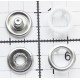 Spaudės-žiedeliai 9.5mm, nerūdijantys, be nikelio, spalva 123-balta/50vnt.