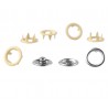 Open Ring Snap Fasteners 9.5mm, stainless, nickel free, color 125-light yellow/50pcs.