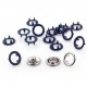 Open Ring Snap Fasteners 9.5mm, stainless, nickel free, color 148-navy/50pcs.
