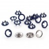 Open Ring Snap Fasteners 9.5mm, stainless, nickel free, color 148-navy/50pcs.