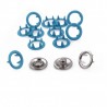 Open Ring Snap Fasteners 9.5mm, stainless, nickel free, color 131-blue/50pcs.
