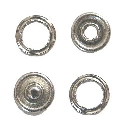 Spaudės-žiedeliai 9.7mm, nerūdijantys, nikelis/50vnt.