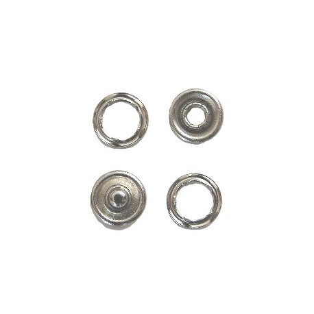 Spaudės-žiedeliai 9.7mm, nerūdijantys, nikelis/50vnt.