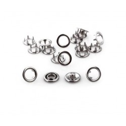 Open Ring Snap Fasteners 10.50mm, stainless, nickel free, silver/60pcs.