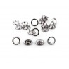 Open Ring Snap Fasteners 10.50mm, stainless, nickel free, silver/60pcs.