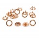 Open Ring Snap Fasteners 10.5mm, stainless, nickel free, color-gold/60pcs.
