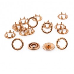 Open Ring Snap Fasteners 10.5mm, stainless, nickel free, color-gold/60pcs.