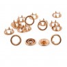 Open Ring Snap Fasteners 10.5mm, stainless, nickel free, color-gold/60pcs.