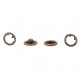 Open Ring Snap Fasteners 10.5mm, stainless, nickel free, color-old brass/60pcs.