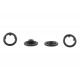 Open Ring Snap Fasteners 10.5mm, stainless, nickel free, color-black/60pcs.