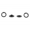 Open Ring Snap Fasteners 10.5mm, stainless, nickel free, color-black/60pcs.