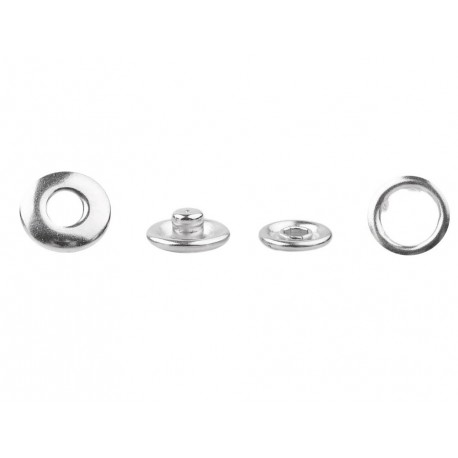 Spaudės-žiedeliai 10.5mm, nerūdijantys, be nikelio, spalva-sidabro/20vnt.
