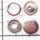 Spaudės-žiedeliai 10.5mm su kepurėlės 11.5mm, nerūdijantys, be nikelio, spalva-sidabro/50vnt.