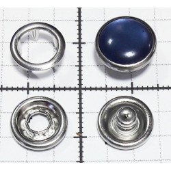 Open Ring 10.5mm with Cap 12mm Snap Fasteners/nickel-/50pcs.